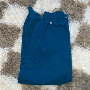 Figs Caribbean Blue High Wasted Scrub Pants